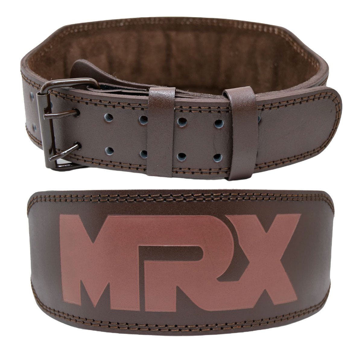 MRX Weight Lifting Belt Leather 4 Inches Wide Back Support Powerlifting Belts for Men Women