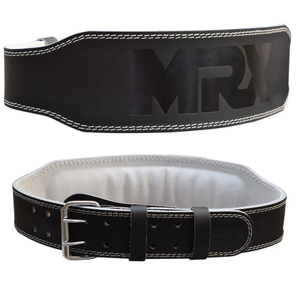 MRX Weight Lifting Belt Leather 4 Inches Wide Back Support Powerlifting Belts for Men Women