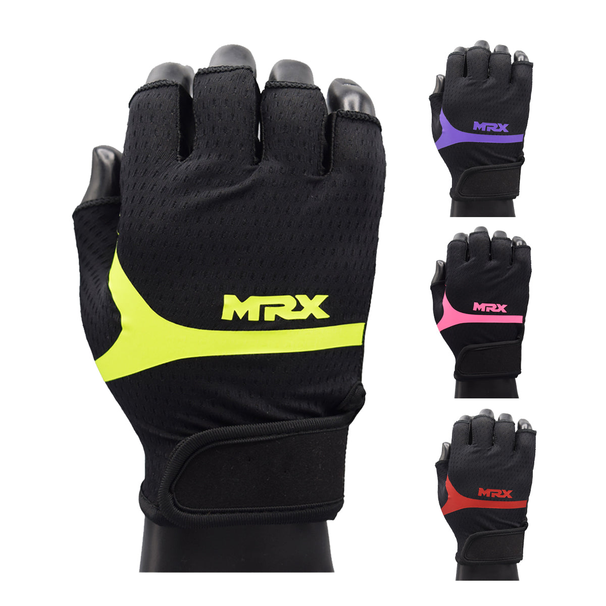 BURNLAB Flex Gym Gloves For Men & Women - Weightlifting, Cycling, CrossFit With Gel Padding & Good Grip (X-Large, Black)