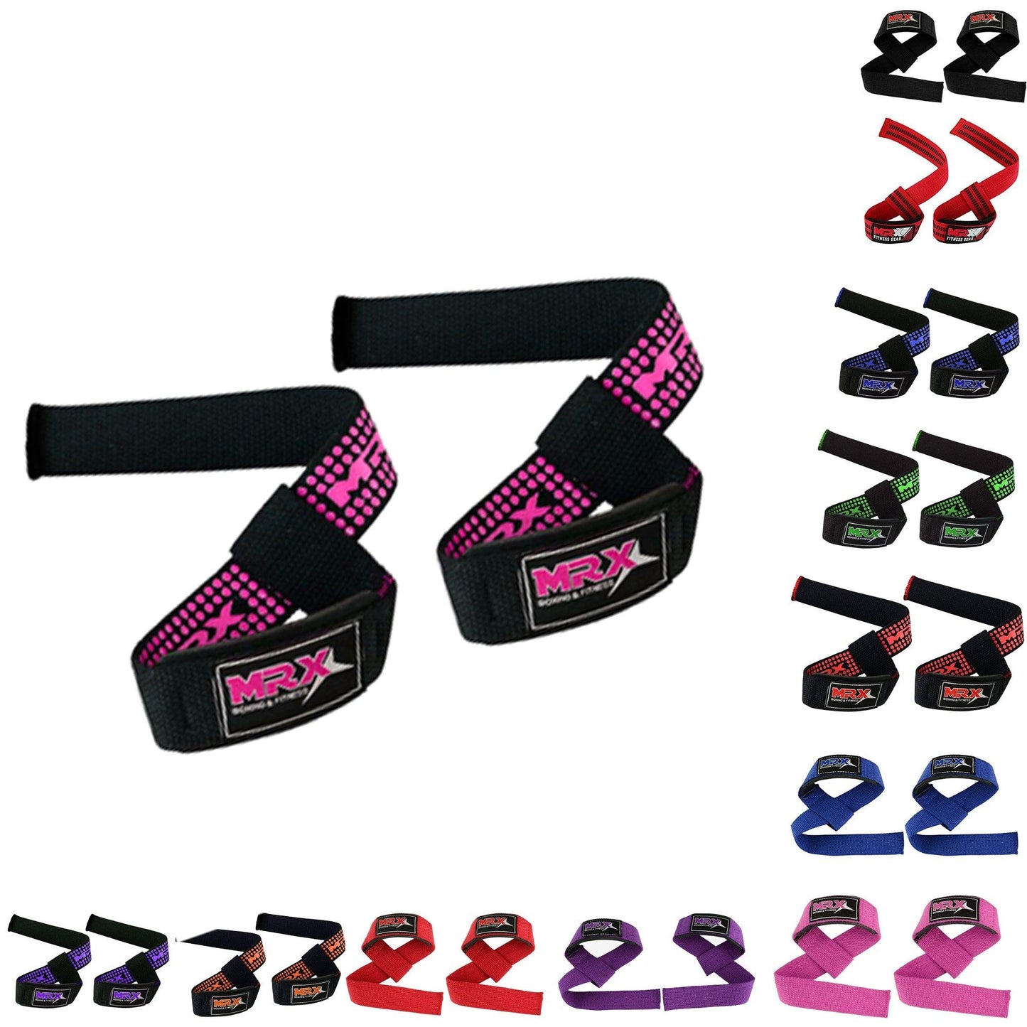 MRX Power Weight Lifting Bar Straps Bodybuilding Crossfit Gym Workout Strap - MRX Products
