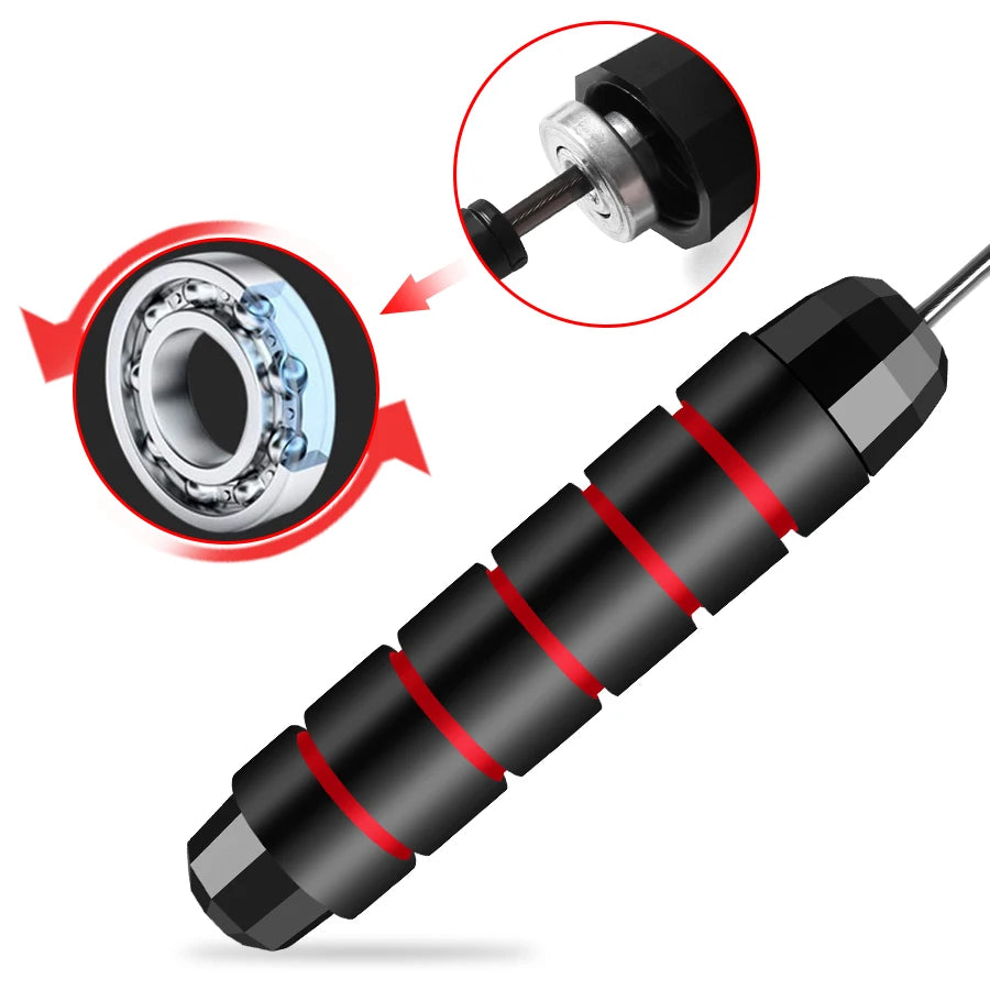 MRX Rapid Speed Jump Rope Steel Wire Skipping Rope Exercise Adjustable Jumping Rope Fitness Workout Training Home Sport Equipment