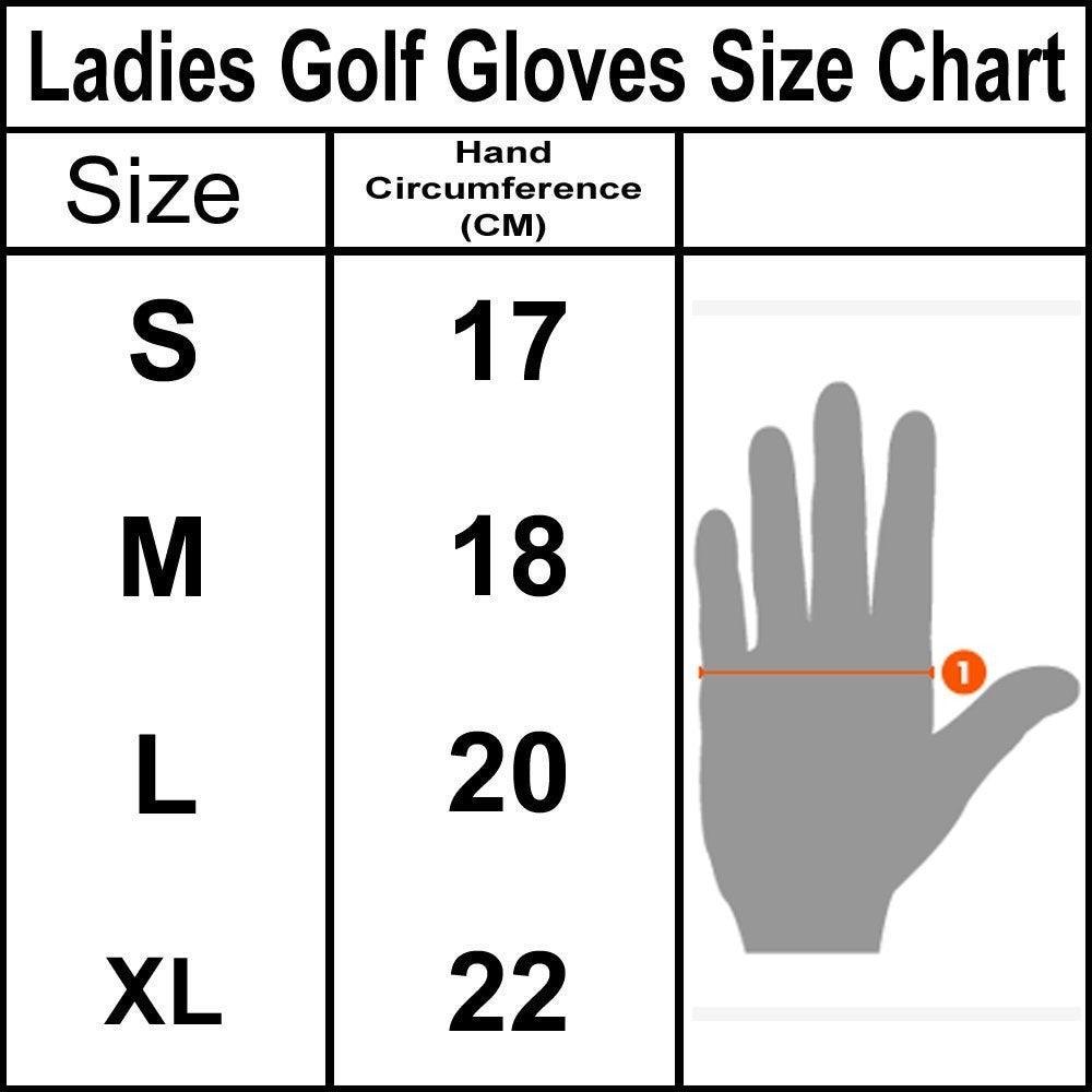 New Women Golf Gloves Cabretta Leather White Purple - MRX Products
