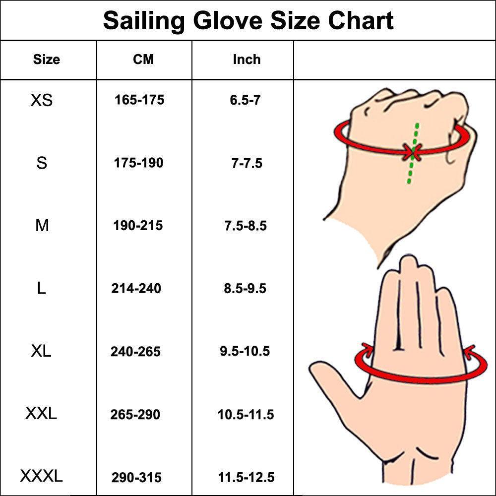 Sailing Gloves Cut Finger Style Green Blue Amara Leather Glove - MRX Products