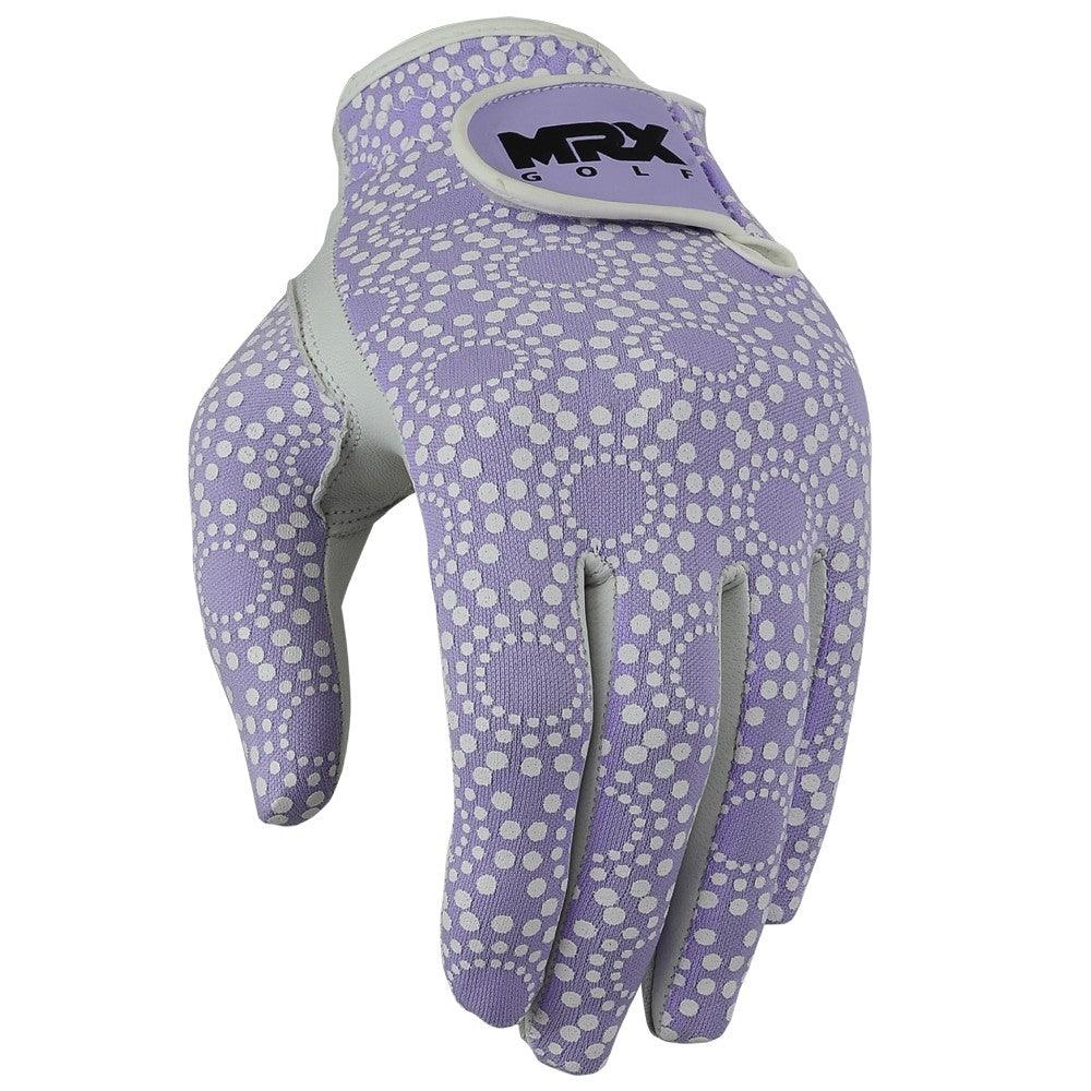 New Women Golf Gloves Cabretta Leather Purple - MRX Products