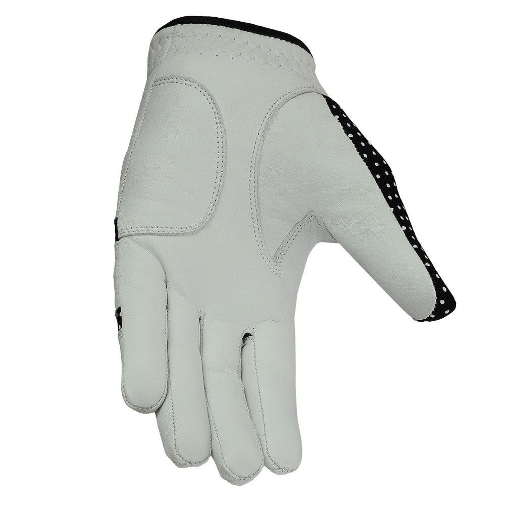 New Women Golf Gloves Cabretta Leather White Black - MRX Products