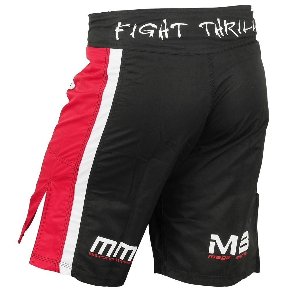 MRX Men's Mma Grappling Fight Shorts Mega Series Black Red 1108