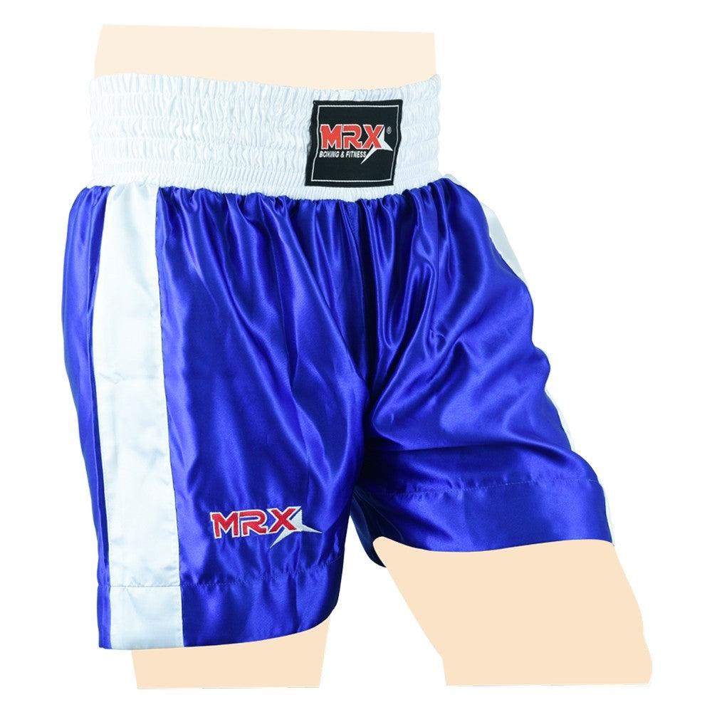 MRX Mens Boxing Shorts Fighting Shorts Blue-white-1301