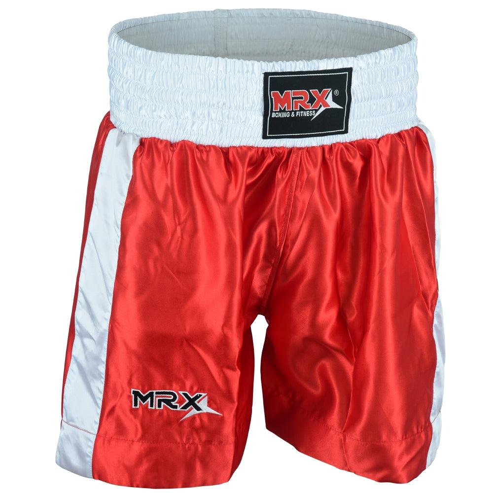 MRX Mens Boxing Shorts Fighting Shorts Red-white-1301 - MRX Products