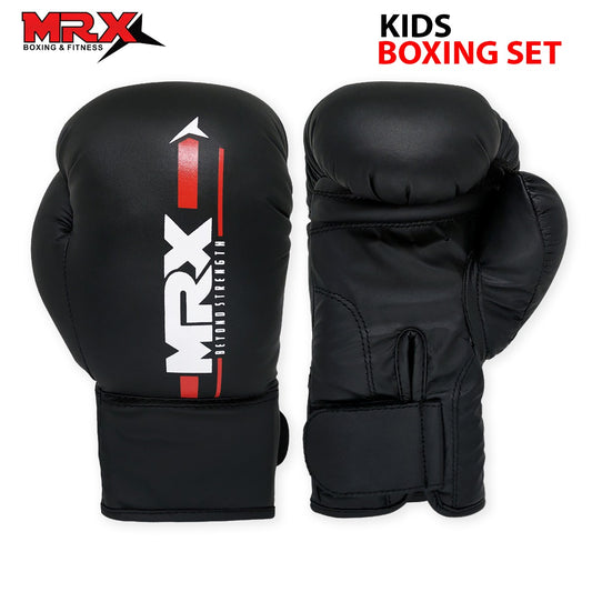 MRX Kids Boxing Gloves 6 Oz With Filled Punching Bag Boy Girls gift