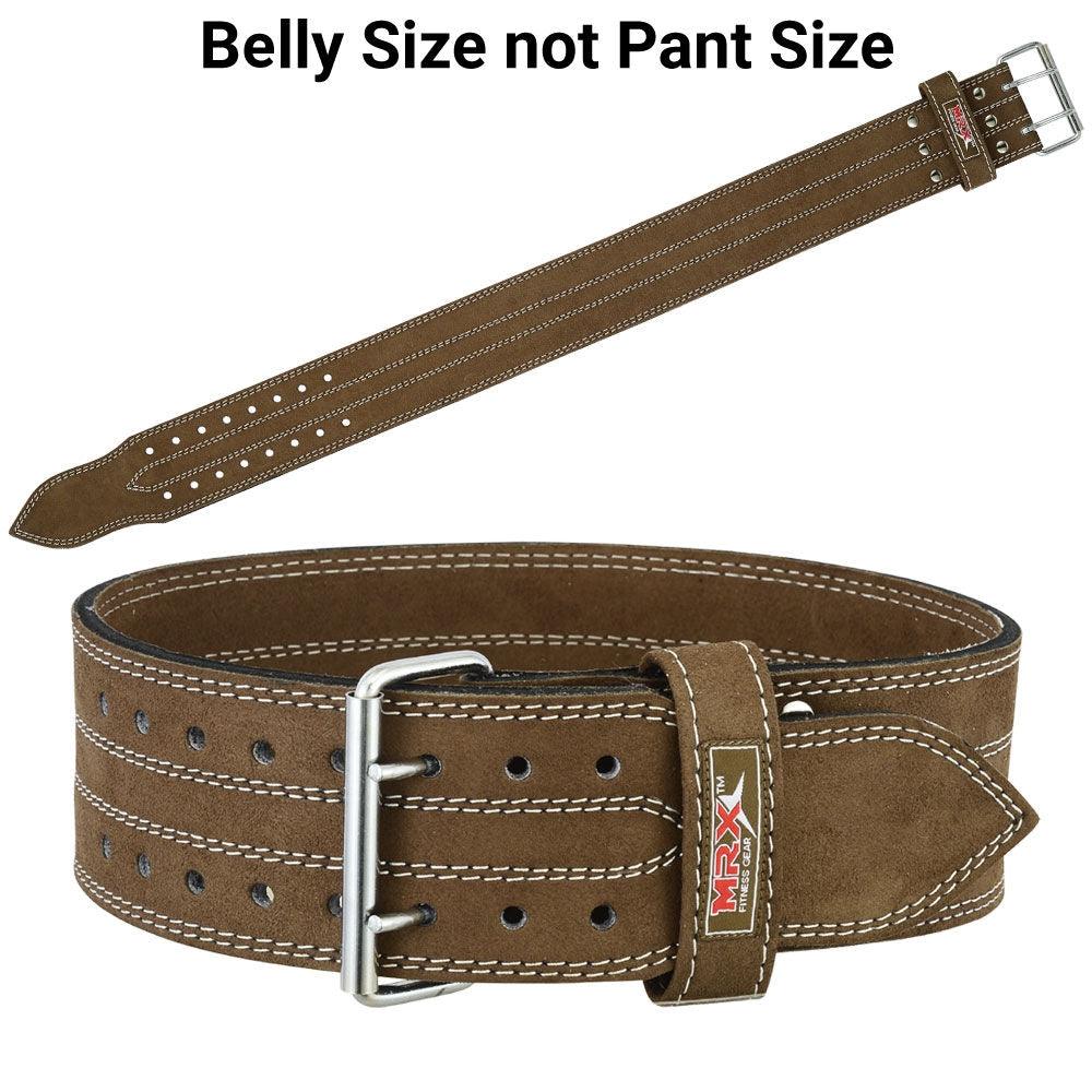 MRX Power Weight Lifting Belts 4" Wide For Men & Women Brown
