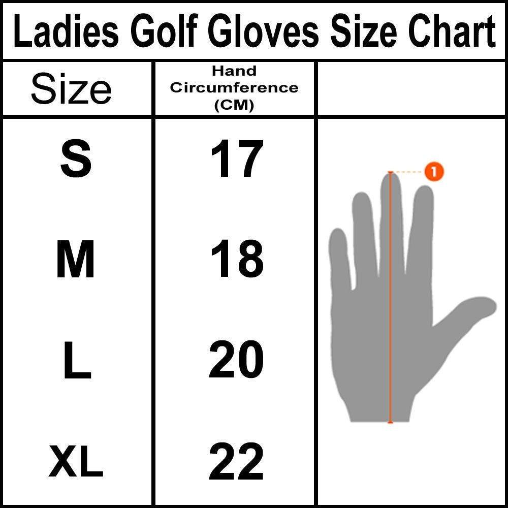 New Women's Golf Gloves Left Hand Cabretta Leather Sky Blue - MRX Products