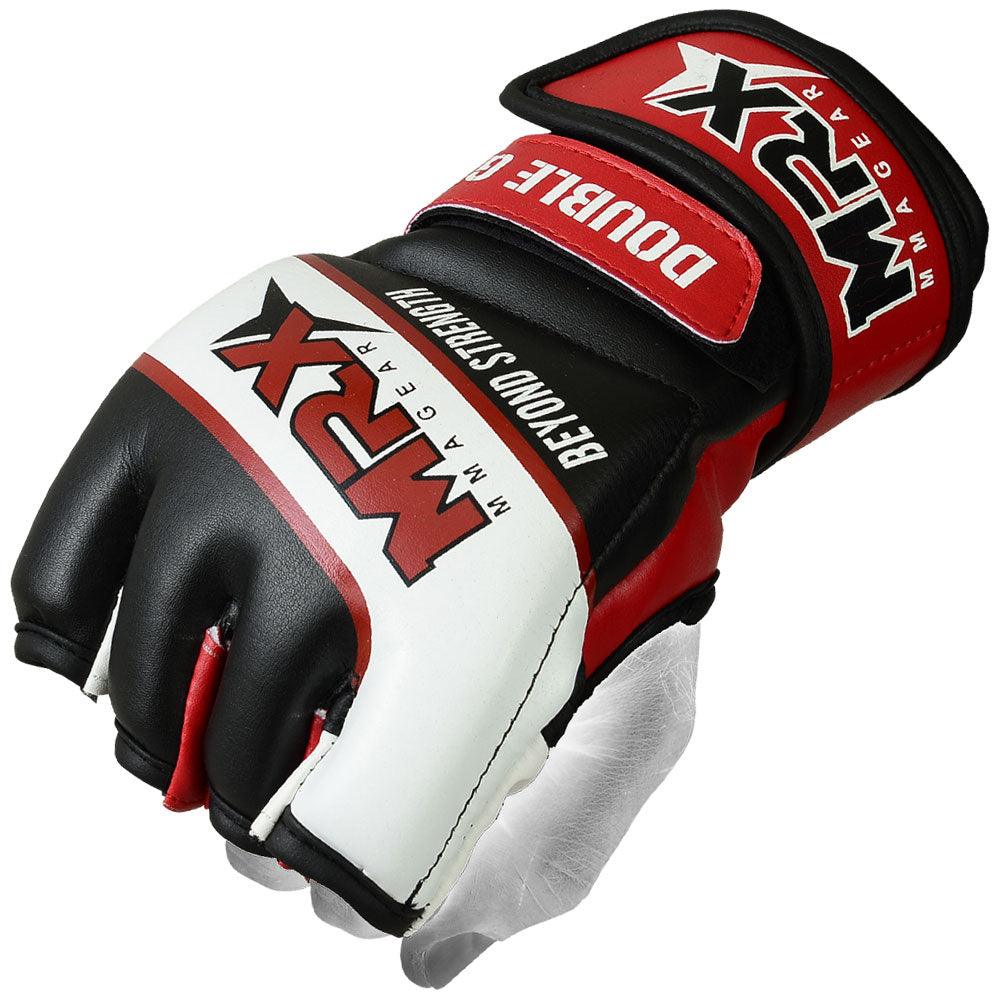 MRX Mma Gloves Double Strap Black Red
