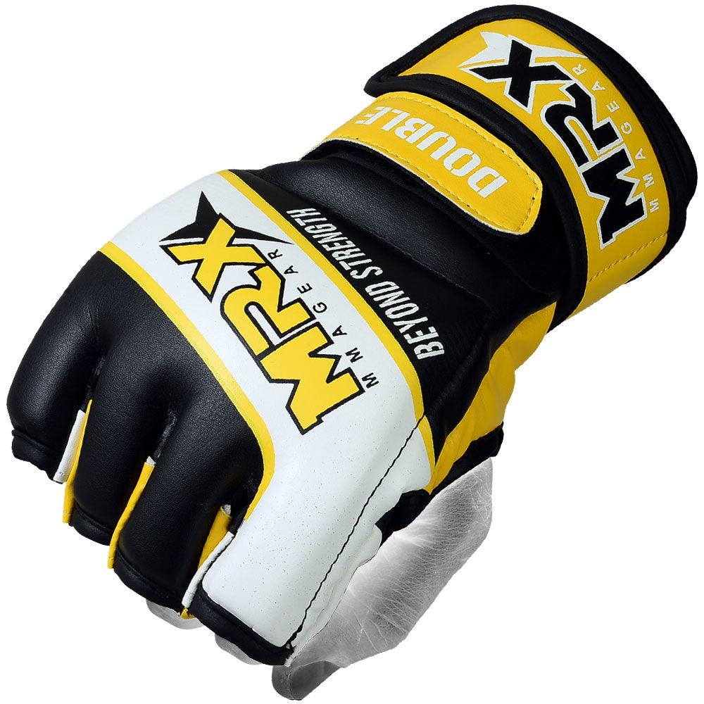 MRX Mma Grappling Gloves Yellow Black - MRX Products