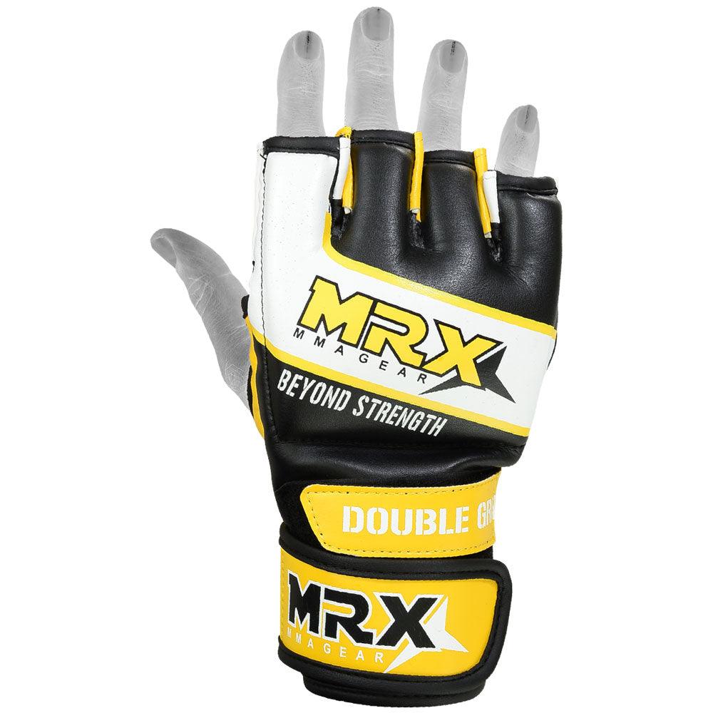 MRX Mma Grappling Gloves Yellow Black - MRX Products