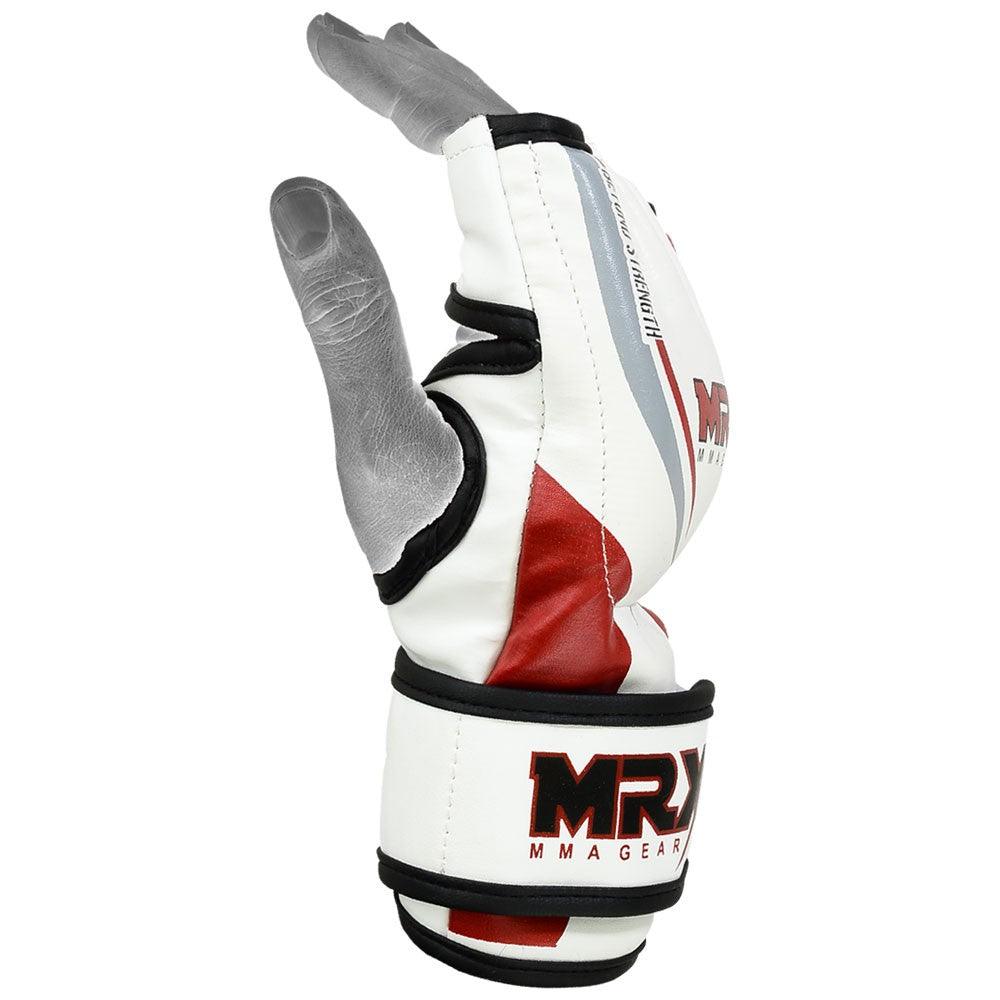 MRX Mma Grappling Gloves White Red