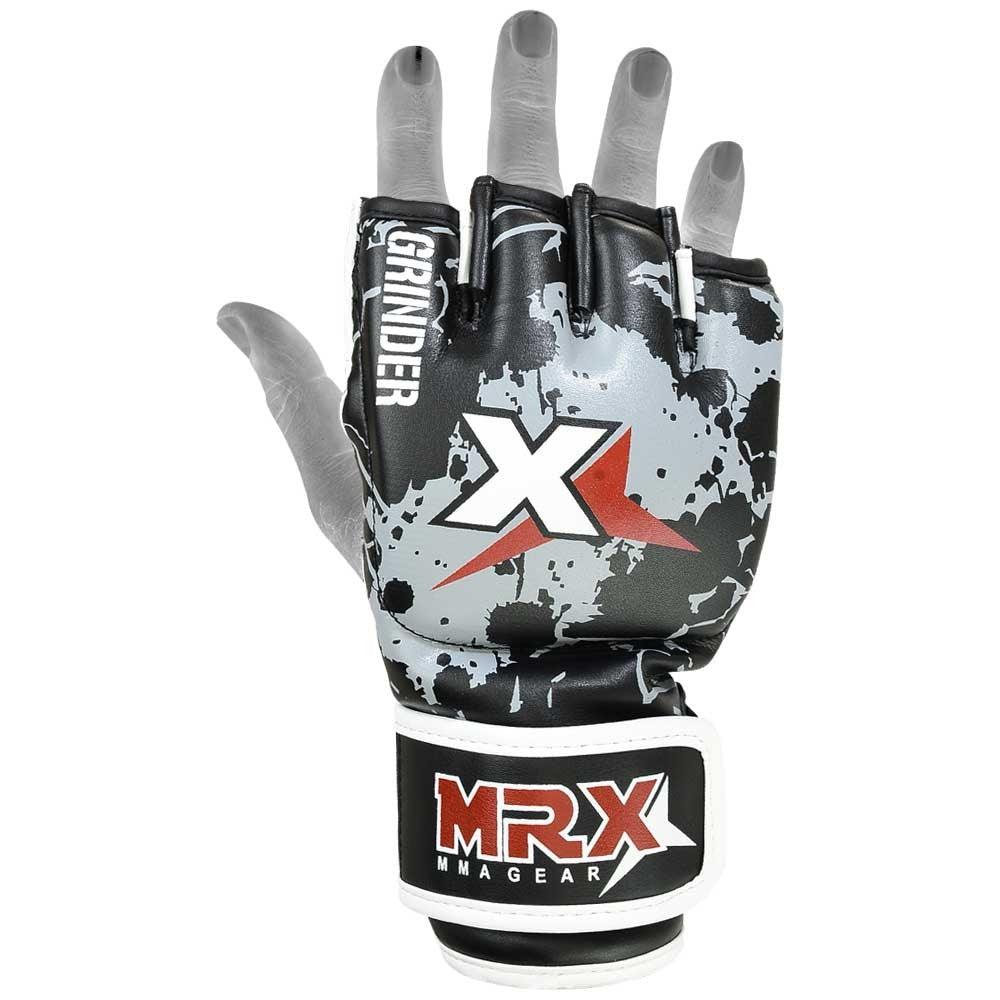 MRX Mma Fighting Grappling Gloves Black Gray - MRX Products