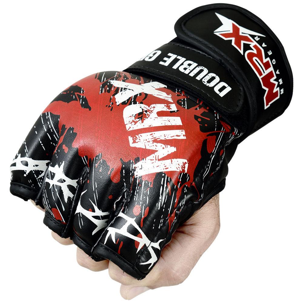 MRX Mma Grappling Gloves Blood Series Black - MRX Products