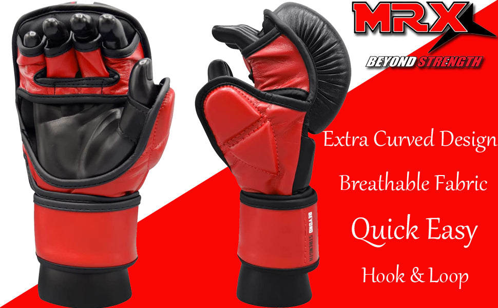 MRX Men’s Boxing Sparring Shooter Gloves Training MMA Kickboxing Punching