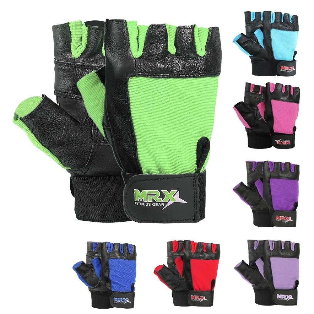 MRX Weightlifting Gloves Gym Training Workout Glove Long Wrist Straps