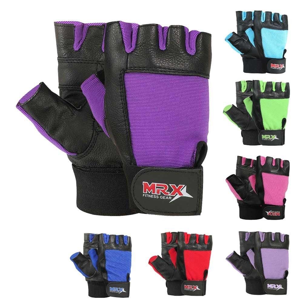 MRX Weightlifting Gloves Gym Training Workout Glove Long Wrist Straps