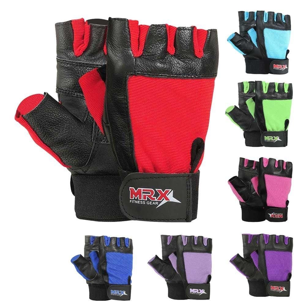 MRX Weightlifting Gloves Gym Training Workout Glove Long Wrist Straps