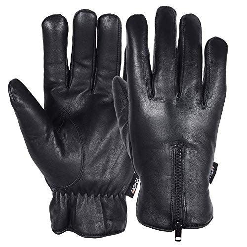 Men's Warm Winter Genuine Leather Driving Gloves - MRX Products