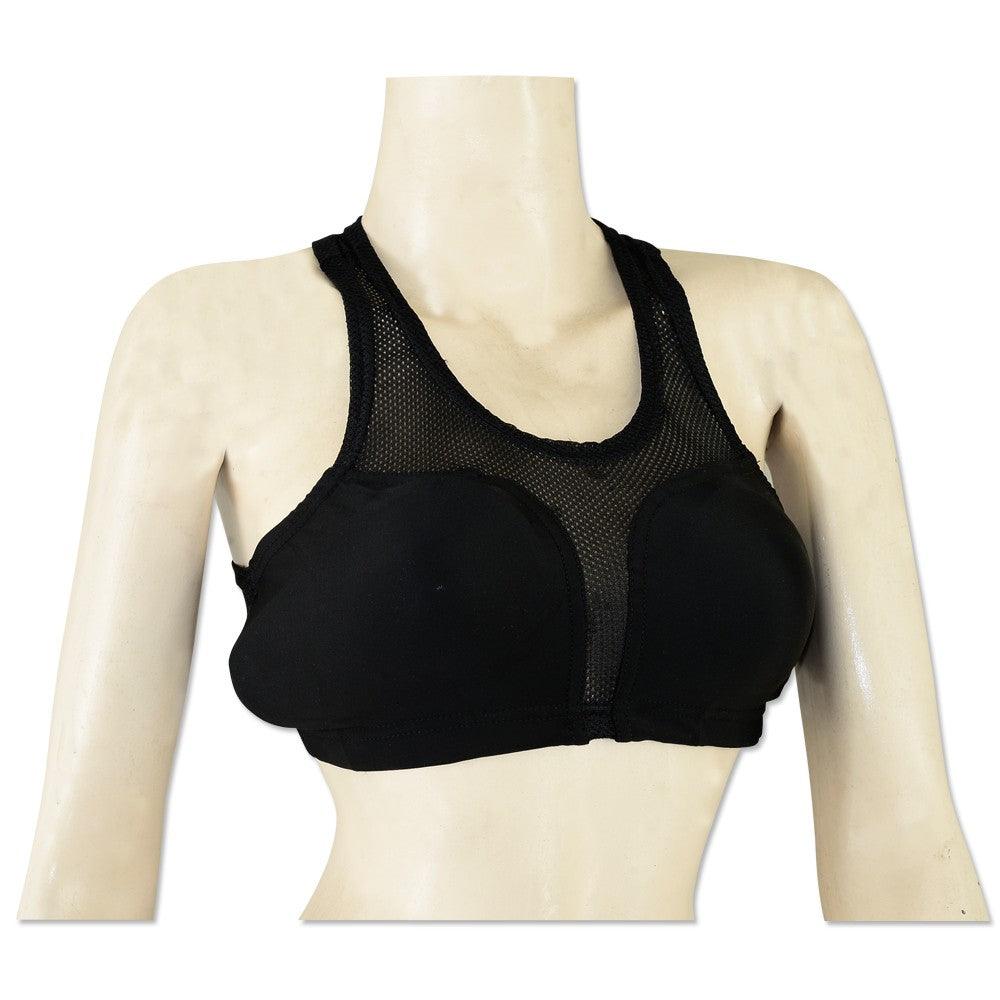 Mma Ladies Chest Guard Black With Mesh