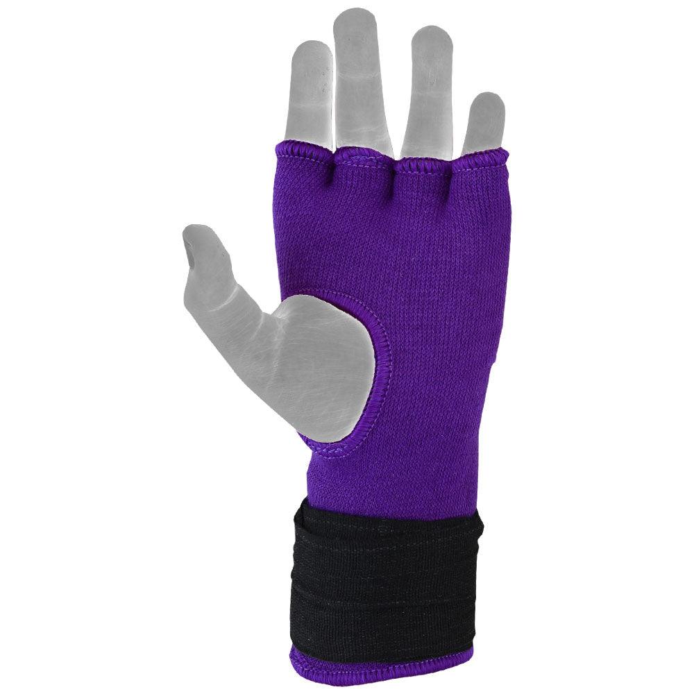 MRX Inner Gloves With Wraps Gel Padding Purple