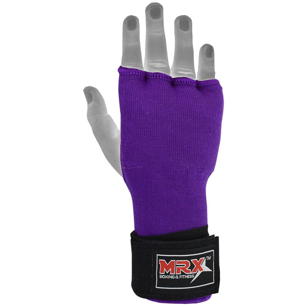 MRX Inner Gloves With Wraps Gel Padding Purple - MRX Products