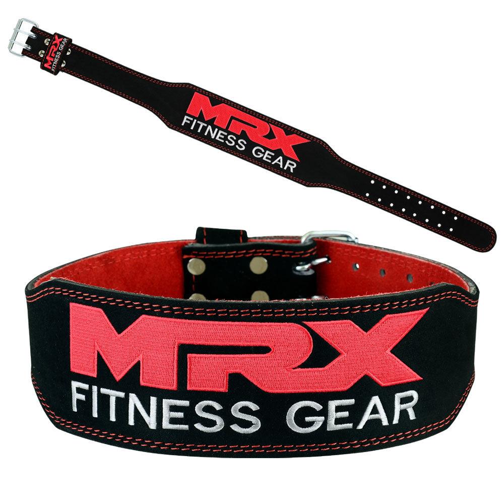 MRX Weight Lifting Leather Belt Gym Workout 4" Wide All Sizes
