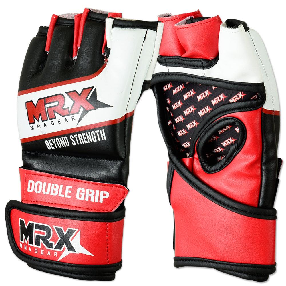 MRX Mma Gloves Double Strap Black Red