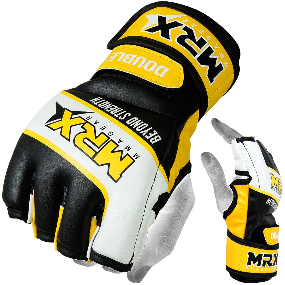 MRX Mma Grappling Gloves Yellow Black - MRX Products