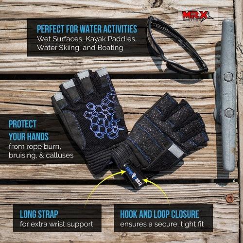 Sailing Gloves With Sticky Palm 3-4 Cut Fingers Kayaking & More Unisex - MRX Products