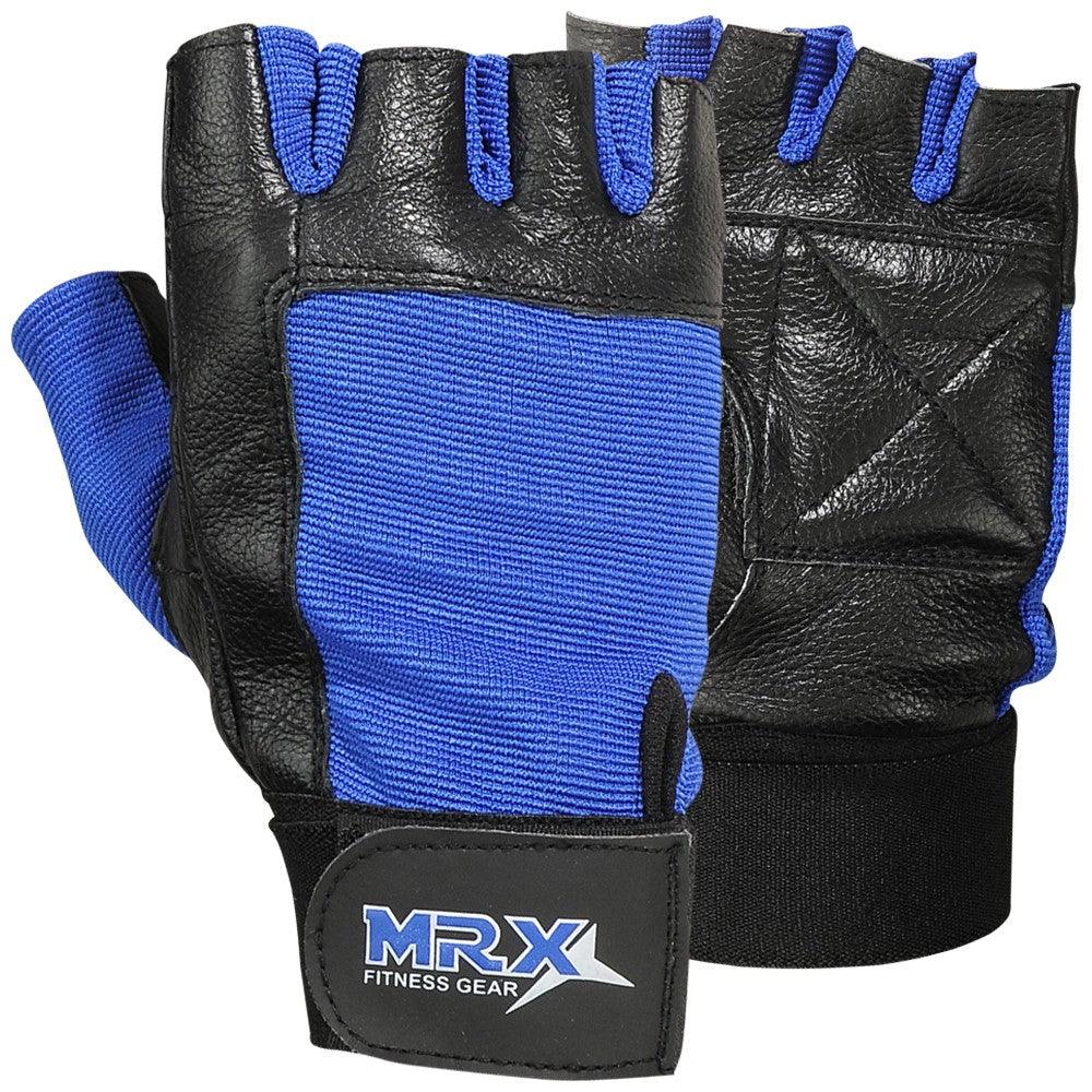 MRX Weightlifting Gloves Leather Gym Workout Training Glove 2602-blu - MRX Products