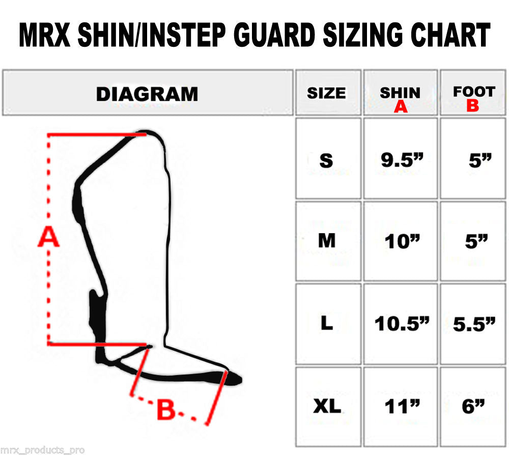 MRX BOXING & FITNESS Muay Thai Shin Guards Kick Boxing Leg & Foot Protector Pad MMA Shin Guard Extra Padding for Men or Women