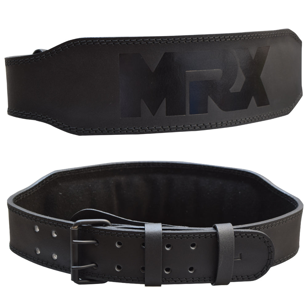 MRX Weight Lifting Belt Leather 4 Inches Wide Back Support Powerlifting Belts for Men Women