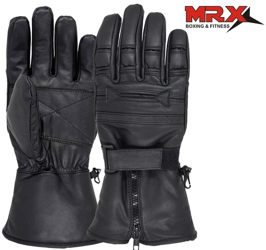 MRX Mens Leather Gloves Winter Cold Weather Motorcycle Driving