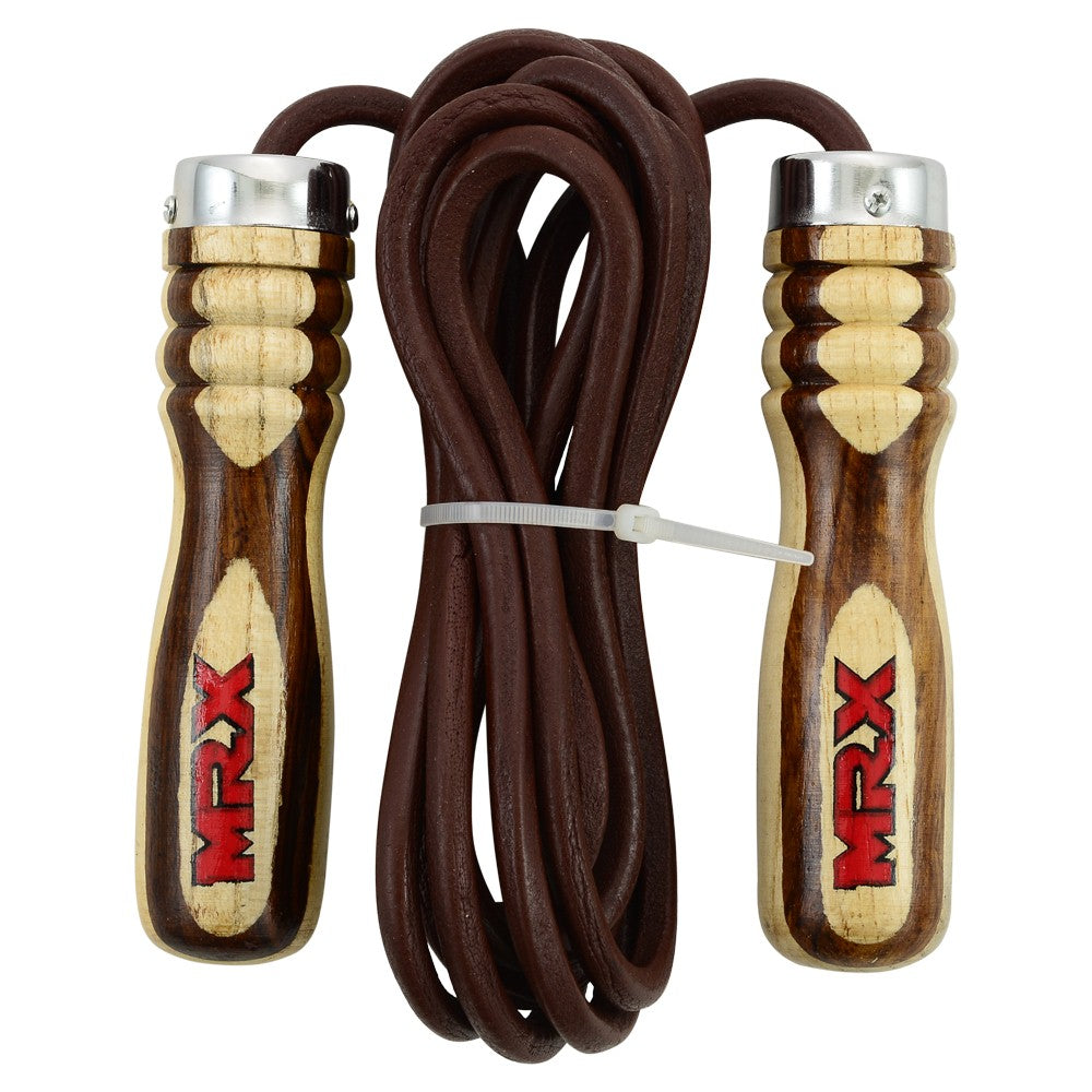 MRX Heavy Duty Leather Jump Rope Wood Handle – MRX Products