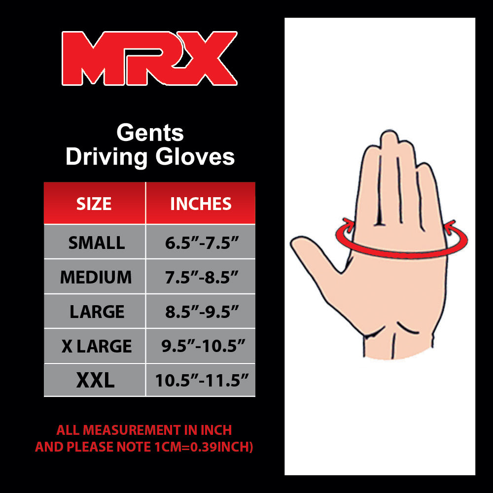 MRX Driving Gloves soft Leather Unlined Motorbike Riding Half Fingers Glove for Unisex