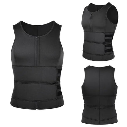 MRX Men Body Shaper Waist Trainer Vest Slimming Shirt Sauna Sweat Compression Undershirt Shapewear Fat Burner Workout Tops