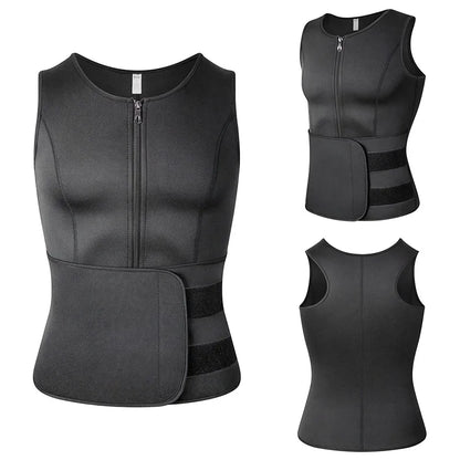 MRX Men Body Shaper Waist Trainer Vest Slimming Shirt Sauna Sweat Compression Undershirt Shapewear Fat Burner Workout Tops
