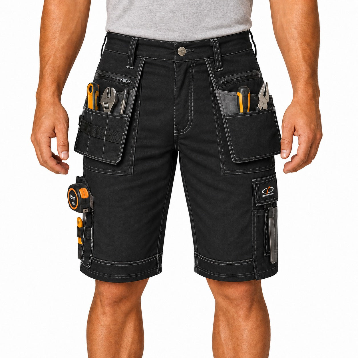 Men's Lightweight Tactical Cargo Shorts with Multi-Pockets for Work and Outdoor Activities