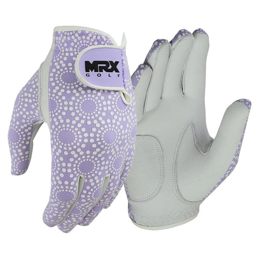 New Women Golf Gloves Cabretta Leather Purple - MRX Products 