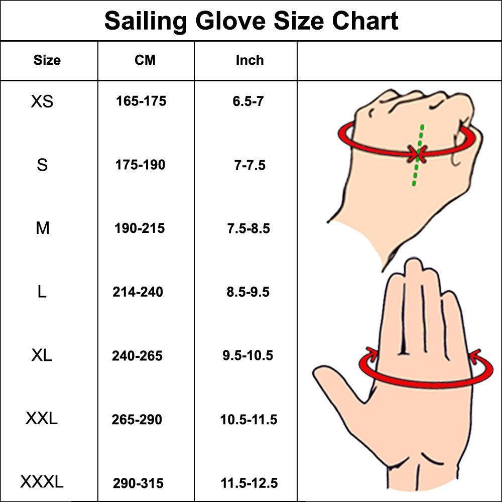 Sailing Gloves 2 Cut Fingers Glove Blue Gray Amara Leather