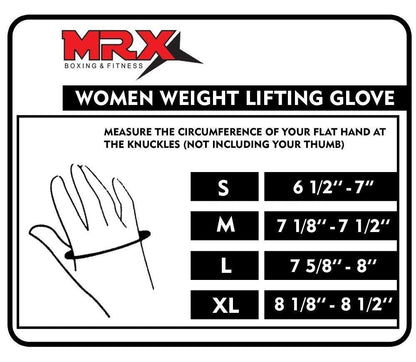 MRX Women's Weight Lifting Gloves Workout Exercise Gym Training Glove