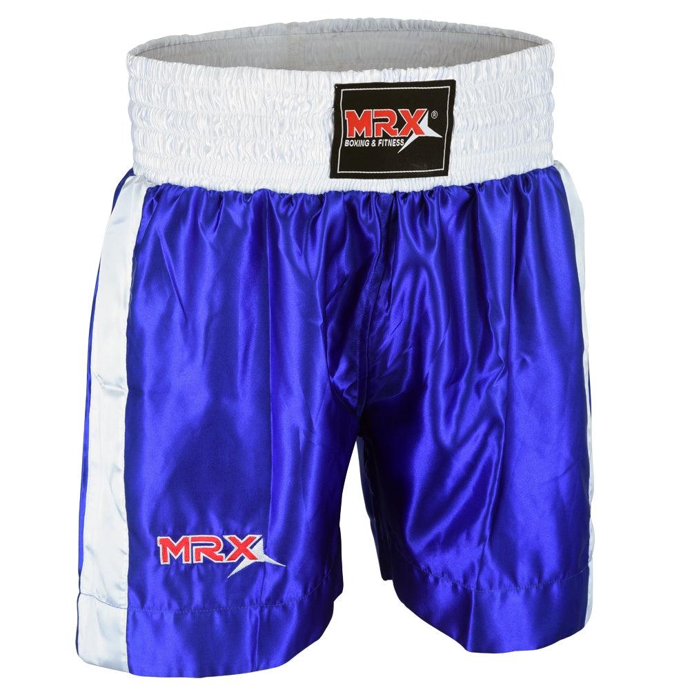 MRX Mens Boxing Shorts Fighting Shorts Blue-white-1301