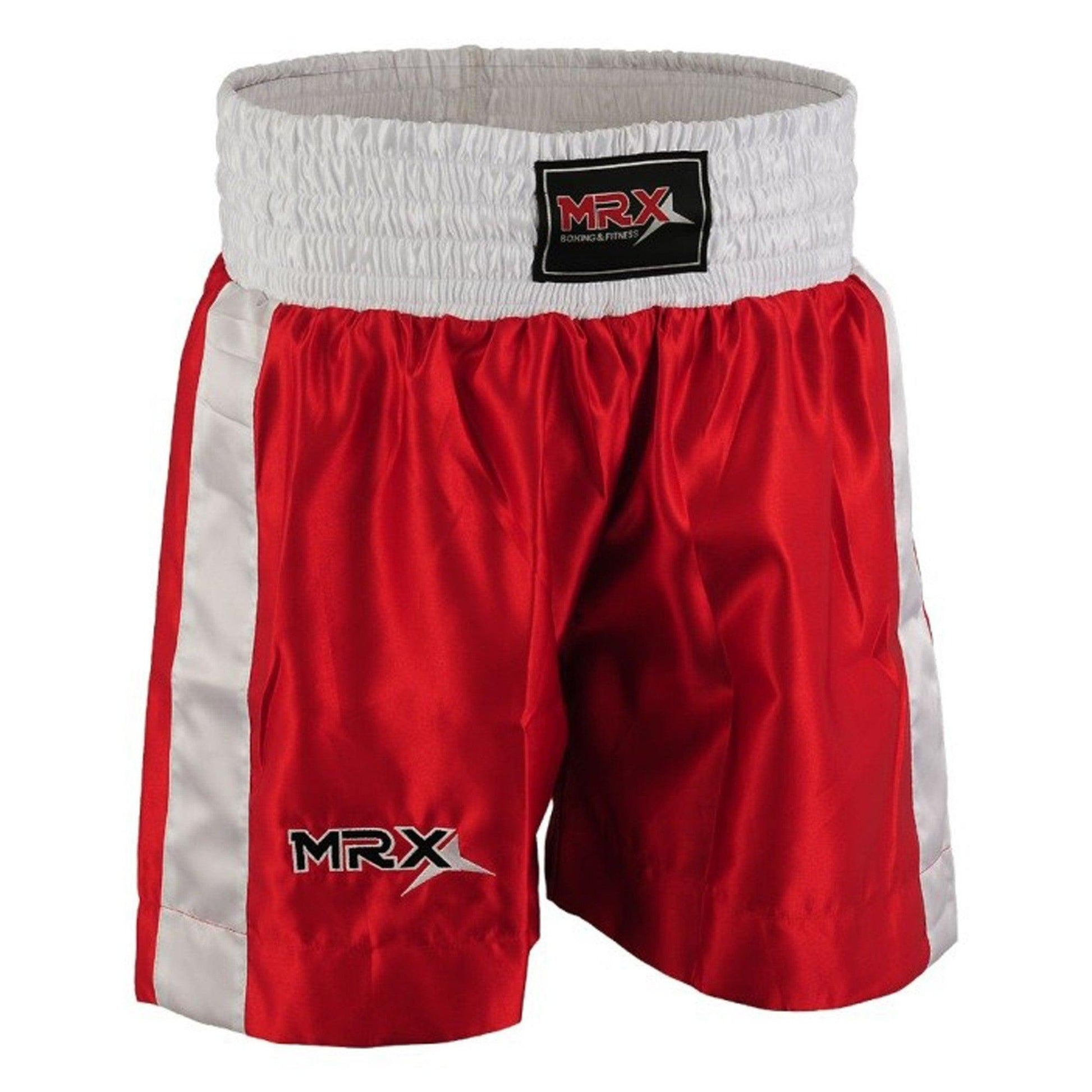 MRX Mens Boxing Shorts Fighting Shorts Red-white-1301 - MRX Products 