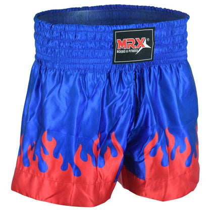 MRX Mens Boxing Shorts Fighting Shorts Blue Red Flame -1303