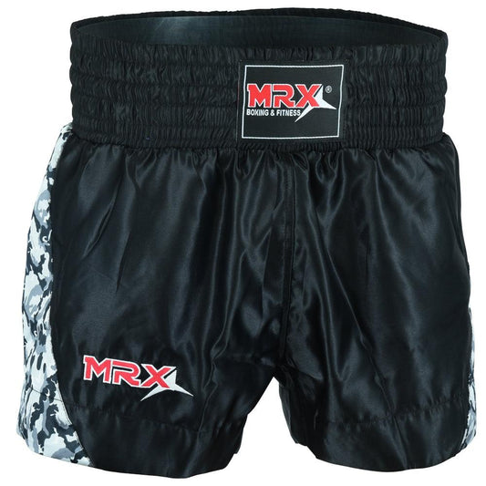MRX Mens Boxing Shorts Fighting Shorts Black - Grey -1306 - MRX Products 