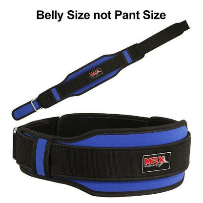 MRX Weight Lifting Belt With Double Back Support Bodybuilding Gym Training Belt 5" Wide All Sizes